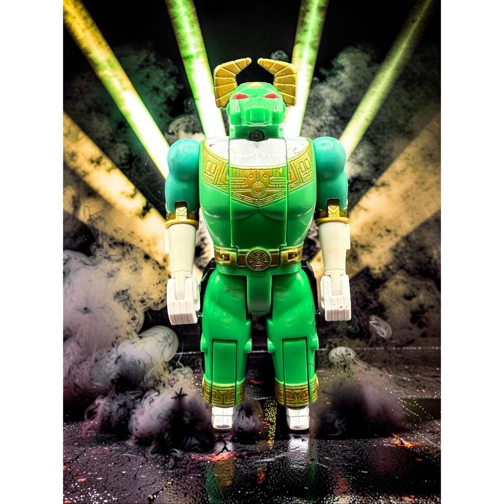 1996 Power Rangers Green Zeo Ranger IV Morphs Zeo Zord Bull Figure A67